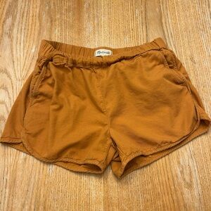 Madewell Women's mustard yellow pull-on shorts xs